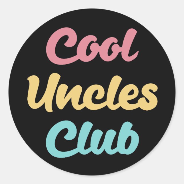 Pegatina Redonda Guay Uncles Club II (Anverso)