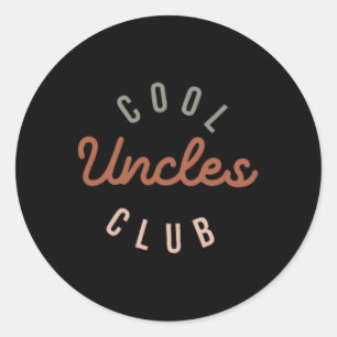 Pegatina Redonda Guay Uncles Club Mejor Tío Cada Vez Funny Pocket F
