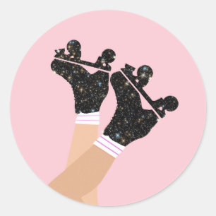 Pegatina Redonda Guay Universe Roller Skates Derby Skater Gift