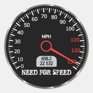Pegatina Redonda Guay Y Funny Speedometer De Coches
