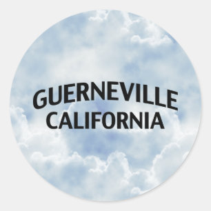 Pegatina Redonda Guerneville California
