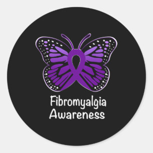 Pegatina Redonda Guerrero de Concienciación Apoyo Cinta Púrpura 2