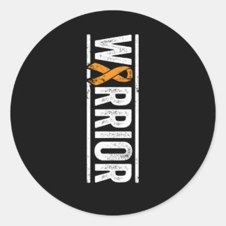 Pegatina Redonda Guerrero de esclerosis múltiple vertical Ms Awaren