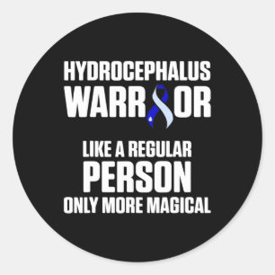 Pegatina Redonda Guerrero de la conciencia mágica de los sobrevivie