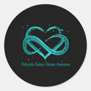 Pegatina Redonda Guerrero de la enfermedad renal