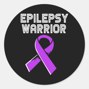 Pegatina Redonda Guerrero de la epilepsia para niños 