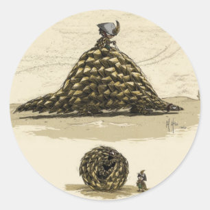 Pegatina Redonda Guerrero del Pangolin