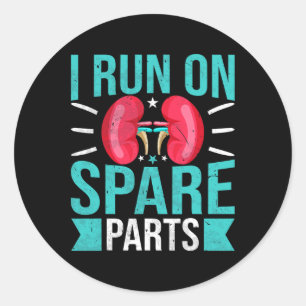 Pegatina Redonda Guerrero del riñón - Motivati de sensibilización s