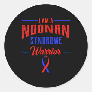Pegatina Redonda Guerrero del Síndrome de Noonan Male Turner Ms Tur