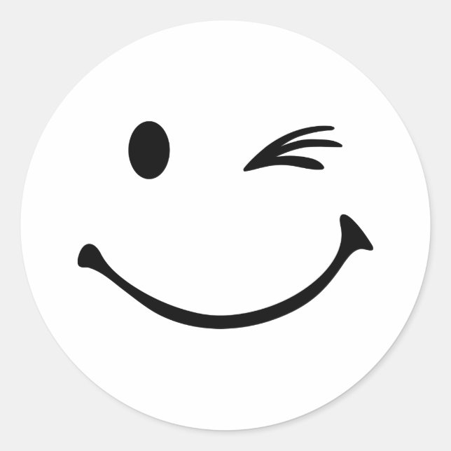 Pegatina Redonda guiño (Anverso)