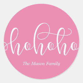 Pegatina Redonda Guión blanco Ho Ho