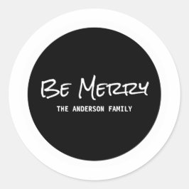 Pegatina Redonda Guión blanco simple ser Pegatinas feroces