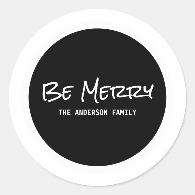 Pegatina Redonda Guión blanco simple ser Pegatinas feroces (Anverso)