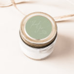 Pegatina Redonda Guión caprichoso | Sage Gracias A Boda Favor<br><div class="desc">Presentamos nuestro impresionante guión caprichoso | sage gracias a tu boda favorece al pegatina redondo clásico perfecto para tu sencilla y moderna celebración de la primavera boho. Nuestro elegante diseño incluye una vibrante paleta de colores pastel y luminosa con un guión de caligrafía de moda vintage. Ya sea que prefiera...</div>