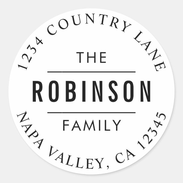 Pegatina Redonda Guión circular | Crear su propia dirección de devo (Anverso)