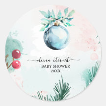 Guión de ducha de bebé niño Navidad de invierno