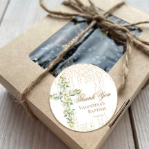 Guión de Purpurina de White Floral Cross Gold Grac