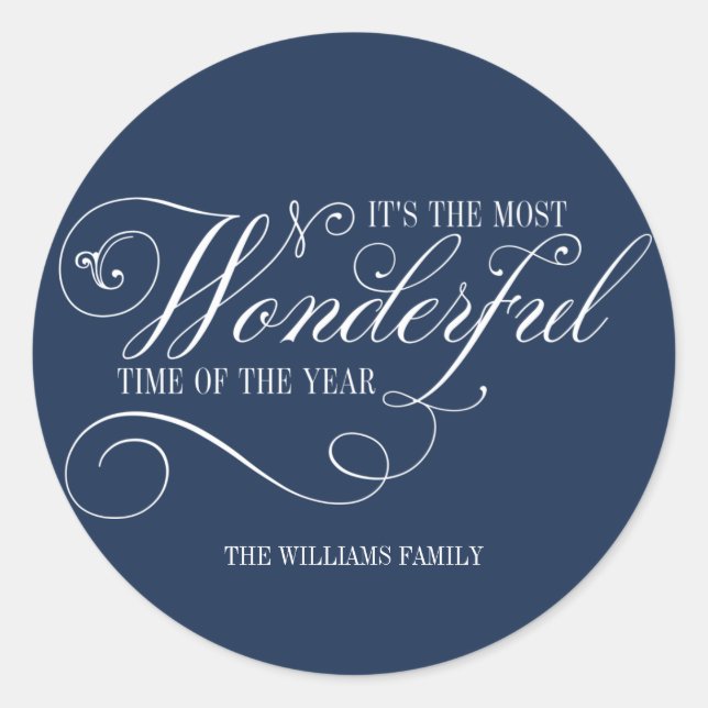 Pegatina Redonda Guión La Hora Más Maravillosa Del Año (Anverso)