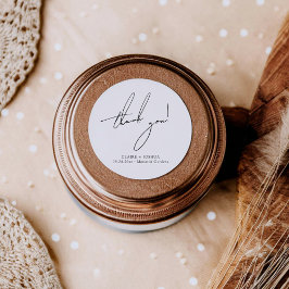 Pegatina Redonda Guión minimalista moderno y caprichoso