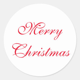 Pegatina Redonda Guión navideño rojo de moras | Vacaciones