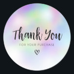 Pegatina Redonda guión negro gracias a los negocios<br><div class="desc">bonito diseño de escritura negra. Se puede personalizar el texto y otras características,  incluida la forma y el tamaño.</div>