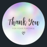 Pegatina Redonda guión negro gracias a los negocios<br><div class="desc">bonito diseño de escritura negra. Se puede personalizar el texto y otras características,  incluida la forma y el tamaño.</div>