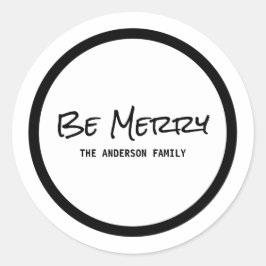 Pegatina Redonda Guión negro simple ser Pegatinas feroces