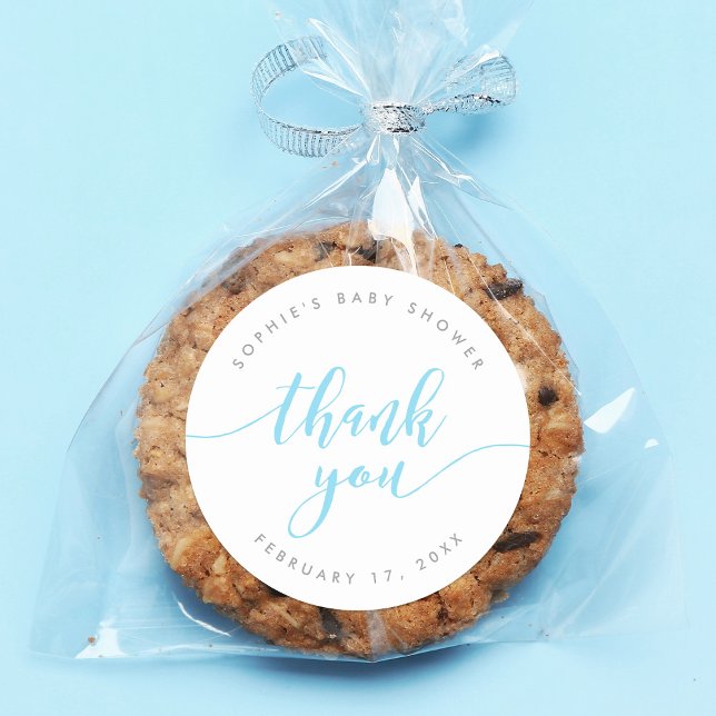 Pegatina Redonda Guión Relax Azul Pastel Gracias (Subido por el creador)