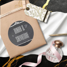 Pegatina Redonda Guión sencillo para el tablero moderno