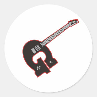 Pegatina Redonda Guitar G