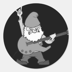 Pegatina Redonda Guitar Hero Gnome