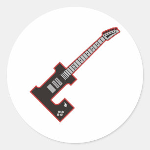Pegatina Redonda Guitar L