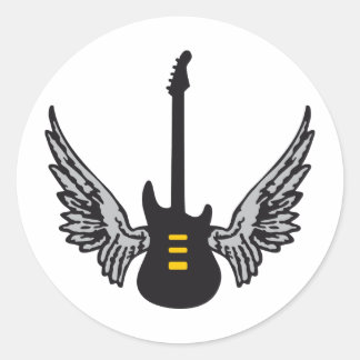Pegatina Redonda guitar wings