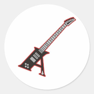 Pegatina Redonda Guitarra A