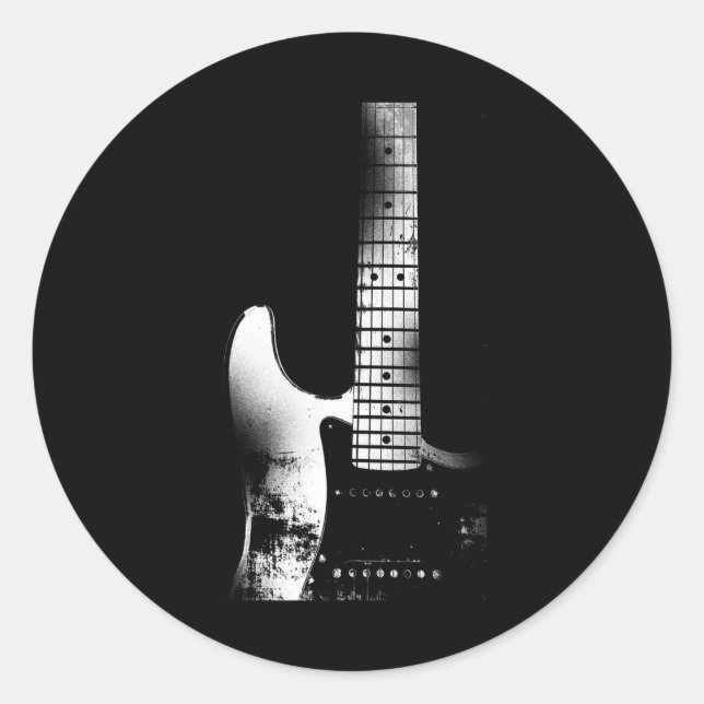 Pegatina Redonda guitarra acústica Guay guitarra (Anverso)