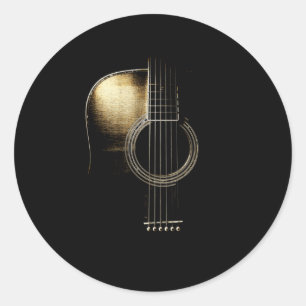 Pegatina Redonda Guitarra Acústica Lite
