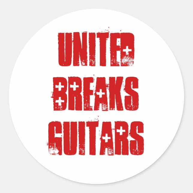 Pegatina Redonda Guitars de Breaks (Anverso)