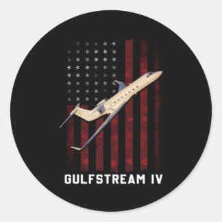Pegatina Redonda Gulfstream Iv Gulfstream 4 Gulfstream G Iv G4 Jet
