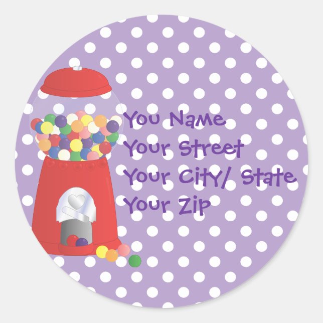 Pegatina Redonda Gumball Fantasy (Anverso)