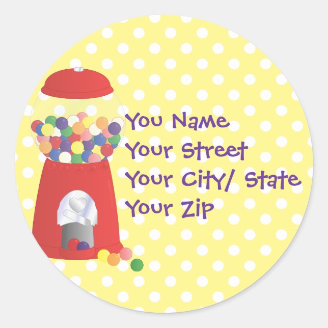 Pegatina Redonda Gumball Fantasy (Anverso)