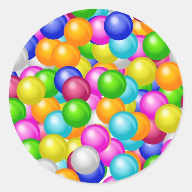 Pegatina Redonda Gumballs (Anverso)