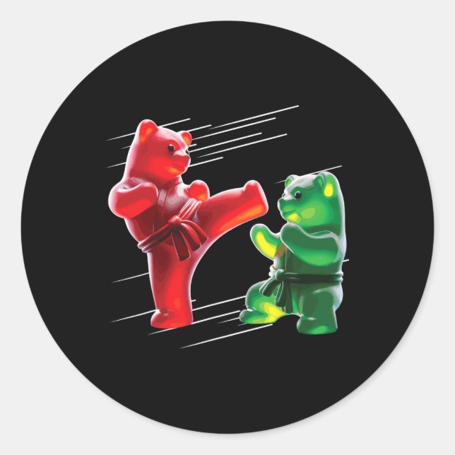 Pegatina Redonda Gummy Bear (Anverso)