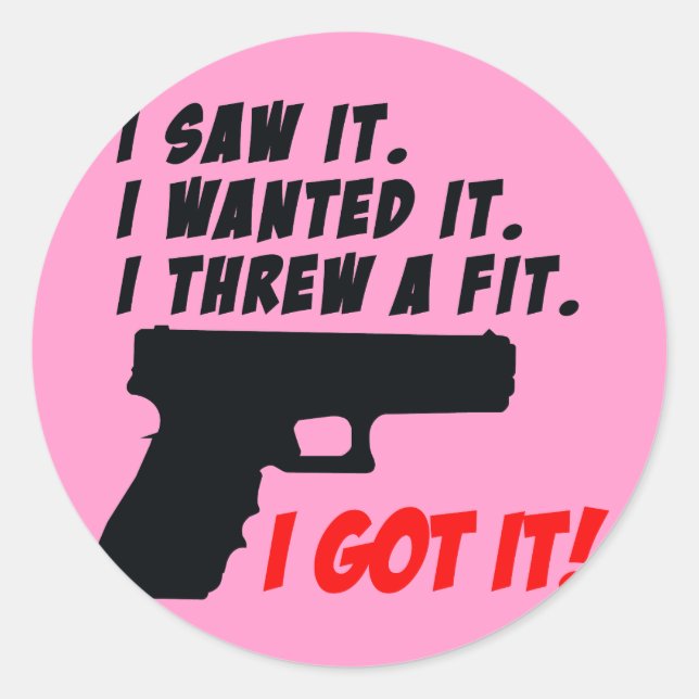 Pegatina Redonda Gun Temper Tantrum (Anverso)