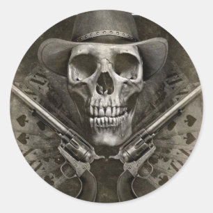 Pegatina Redonda Gunfighter