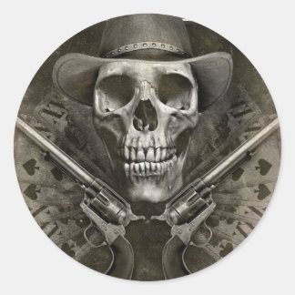 Pegatina Redonda Gunfighter