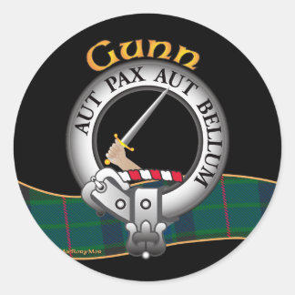 Pegatina Redonda Gunn Clan