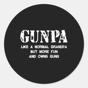 Pegatina Redonda Gunpa Como Un Abuelo Normal Pero Más Diversión Y D