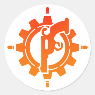 Pegatina Redonda Gunslinger Sharpshooter Sniper Gunner DnD