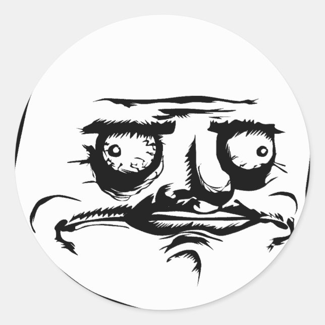 Pegatina Redonda Gusta hace frente a Meme (Anverso)