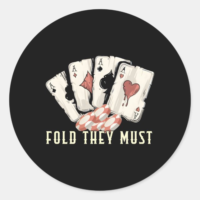 Pegatina Redonda Gutshot Wounds Gambler Casino Gambler Casino Play (Anverso)